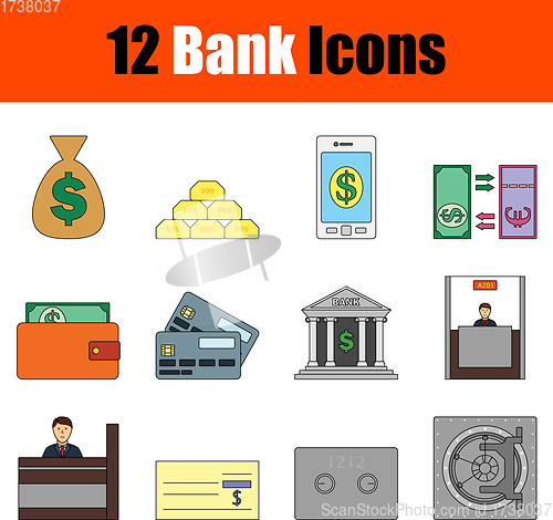 Image of Bank Icon Set