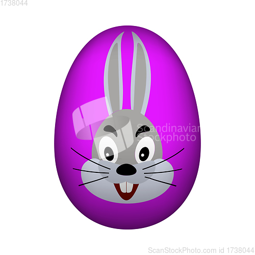 Image of Easter Egg With Rabbit Icon