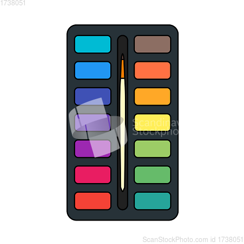 Image of Watercolor Paint-box Icon