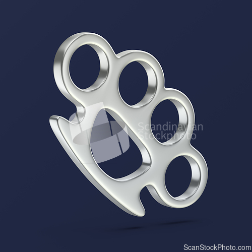 Image of Silver brass knuckles