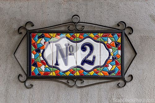 Image of Number 2, two, house number