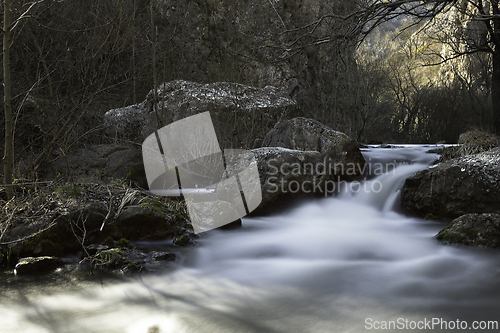 Image of flowing mountain river in Apuseni
