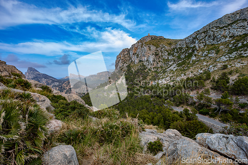 Image of View from Mirador de Es Colomer, Balearic Islands Mallorca Spain.