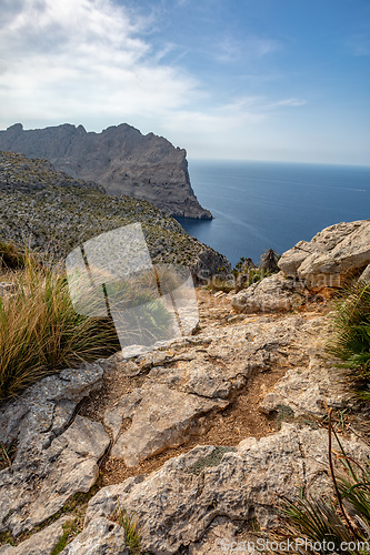 Image of View from Mirador de Es Colomer, Balearic Islands Mallorca Spain.