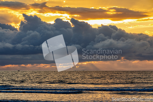 Image of Romantic sunset landscape. Tarcoles, Costa Rica