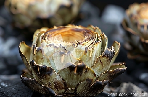 Image of Close-Up of Flower on Rock, Natures Beauty in Detail