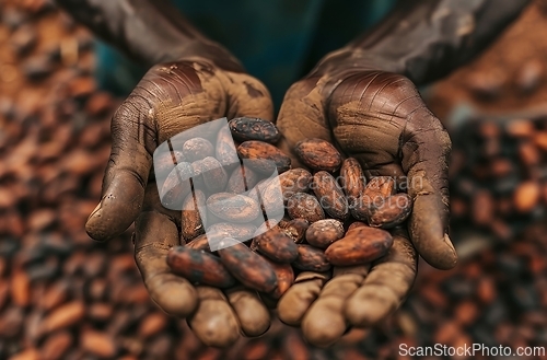 Image of Person Holding Handful of Peanuts