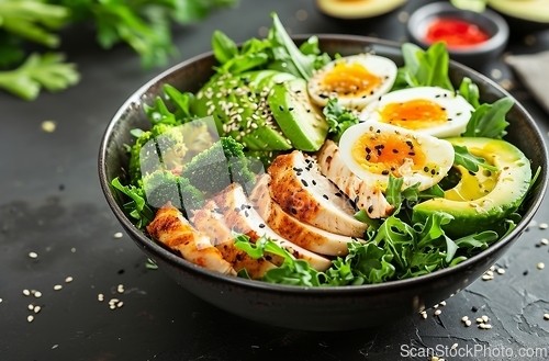 Image of Keto-friendly chicken salad bowl