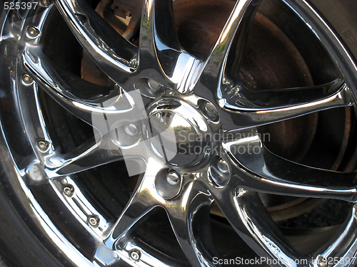 Image of chrome rim detail