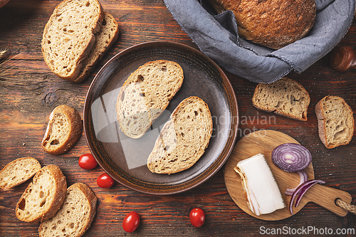 Image of Sliced country styled bread