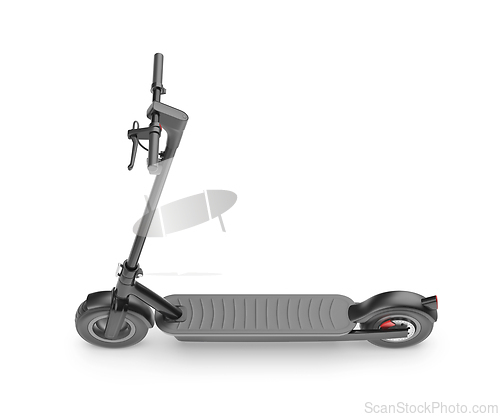 Image of Modern black colored electric scooter