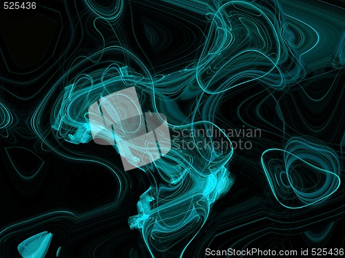 Image of blue fractal smoke