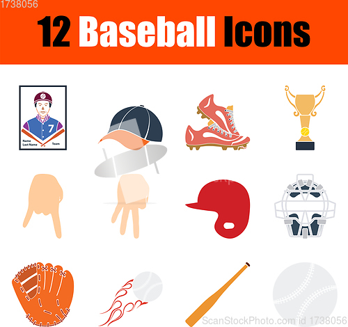 Image of Baseball Icon Set