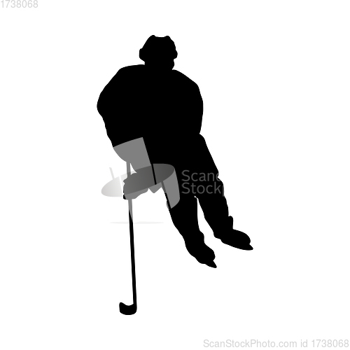 Image of Hockey Player Silhouette