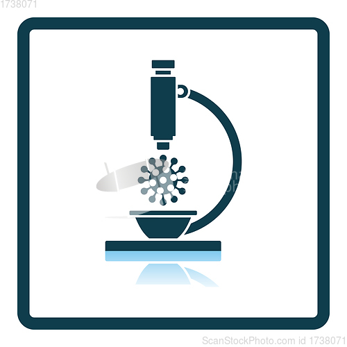 Image of Research Coronavirus By Microscope Icon