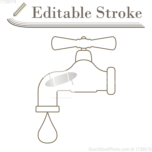 Image of Icon Of Pipe With Valve