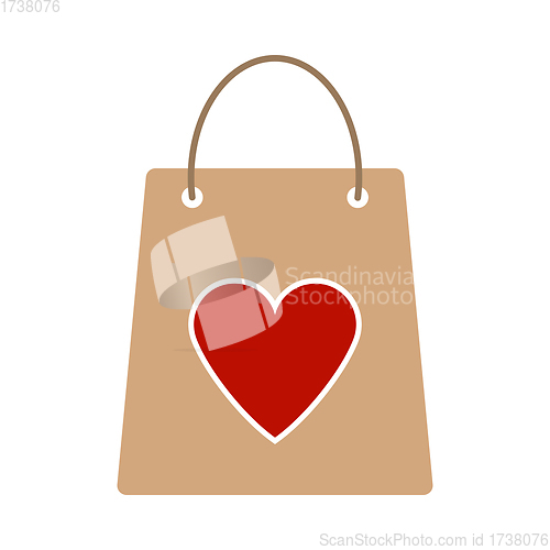 Image of Shopping Bag With Heart Icon