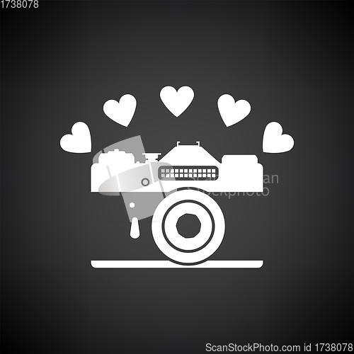 Image of Camera With Hearts Icon