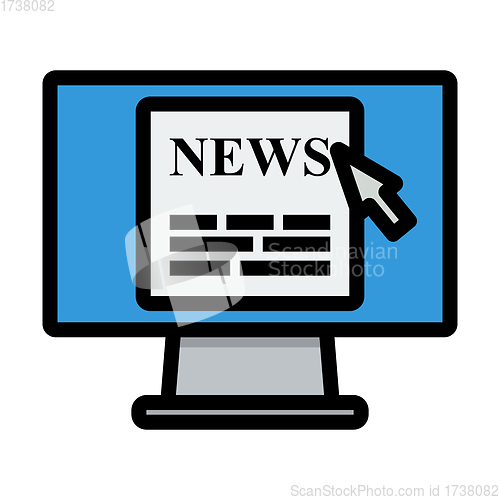 Image of Monitor With News Icon