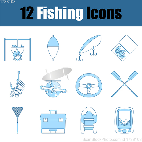 Image of Fishing Icon Set