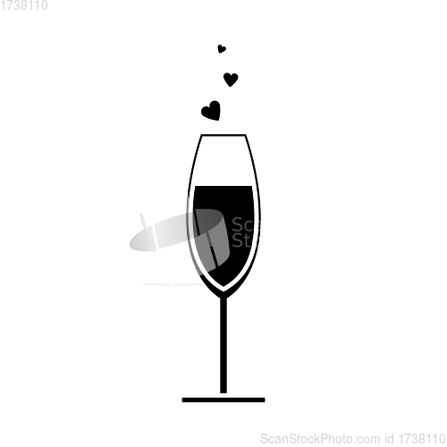 Image of Champagne Glass With Heart Icon