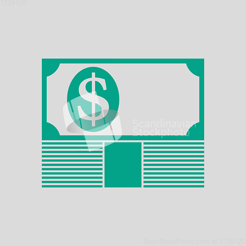 Image of Banknote On Top Of Money Stack Icon