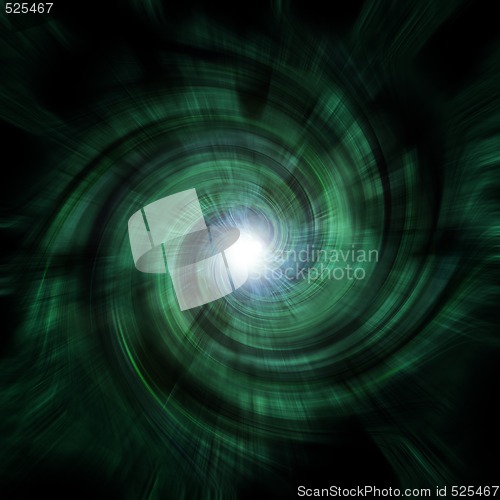 Image of green tunnel vortex