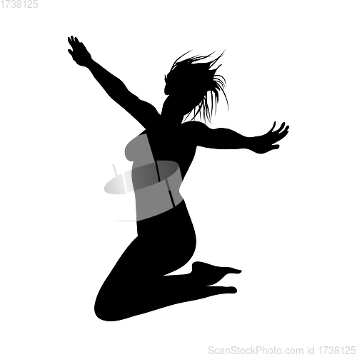 Image of Jumping Girl Silhouette