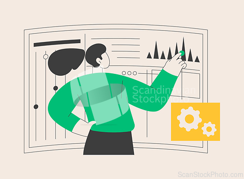 Image of Big data visualization abstract concept vector illustration.