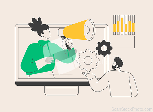 Image of Marketing meetup abstract concept vector illustration.
