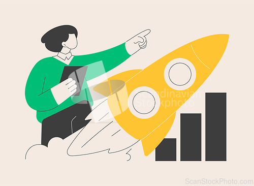 Image of Startup accelerator abstract concept vector illustration.
