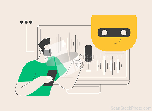 Image of Natural language processing abstract concept vector illustration.