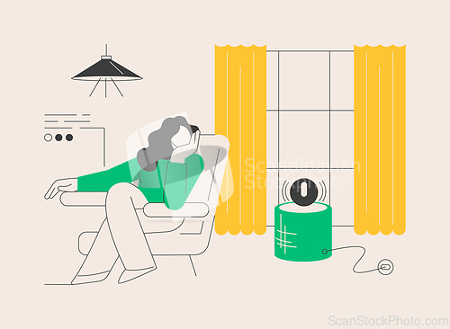 Image of Smart speaker abstract concept vector illustration.