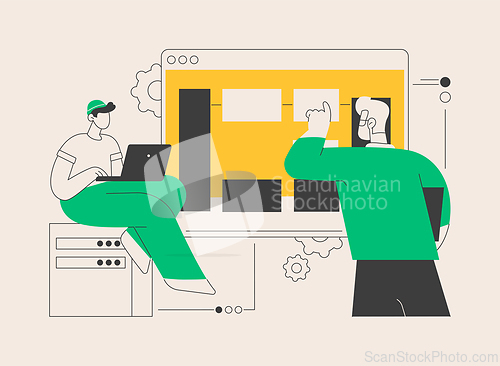 Image of Big data architecture abstract concept vector illustration.