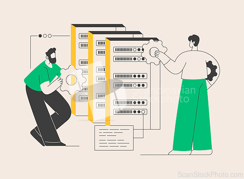 Image of Big data developer abstract concept vector illustration.