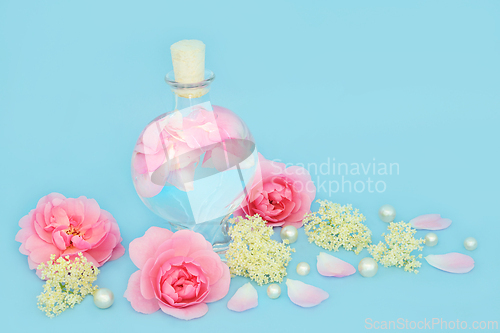 Image of Rosewater for Natural Skincare with Rose and Elder Flower Flower