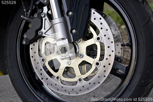 Image of Motorcycle Wheel Detail