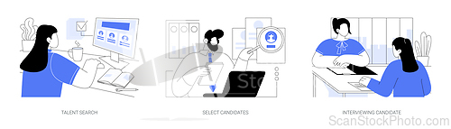 Image of Human resources agency isolated cartoon vector illustrations se