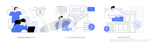 Image of Business liquidation isolated cartoon vector illustrations se