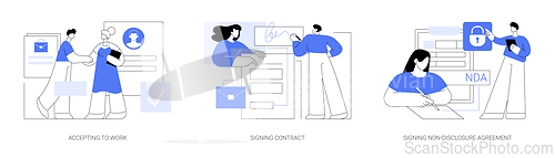 Image of Human resources isolated cartoon vector illustrations se
