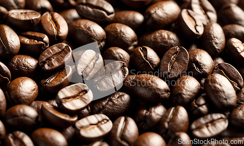 Image of Aromatic roasted coffee beans background