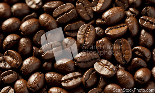 Image of Aromatic roasted coffee beans background