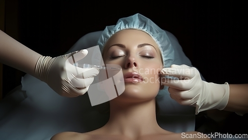 Image of Woman undergoes botox therapy for a youthful and rejuvenated appearance, embracing non-surgical cosmetic enhancement.