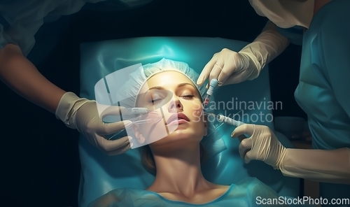 Image of Woman undergoes botox therapy for a youthful and rejuvenated appearance, embracing non-surgical cosmetic enhancement.