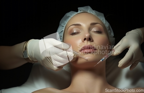 Image of Woman undergoes botox therapy for a youthful and rejuvenated appearance, embracing non-surgical cosmetic enhancement.