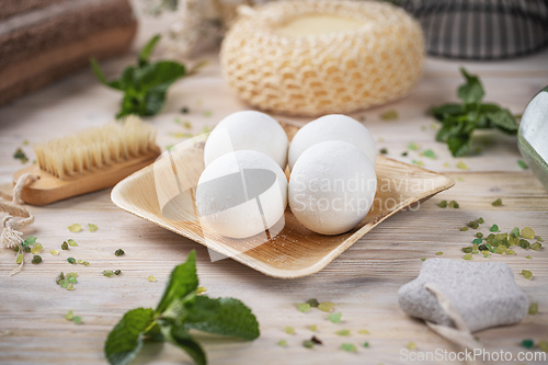 Image of White bath bombs