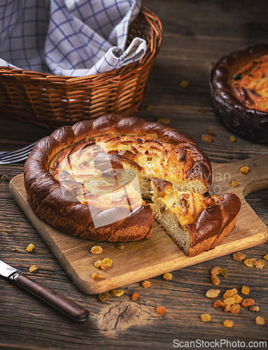 Image of Homemade golden raisin bread