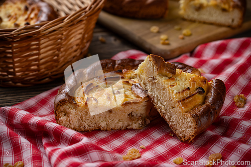 Image of Slice of homemade vanilla cake
