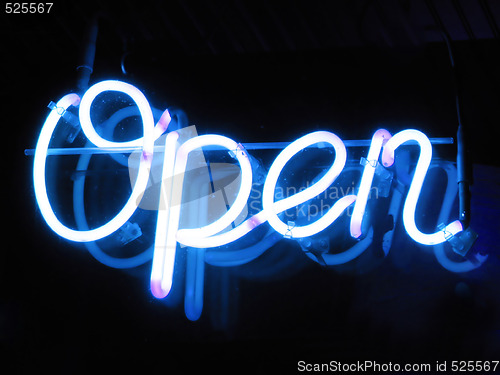 Image of neon open sign