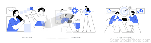 Image of Business coaching isolated cartoon vector illustrations se
